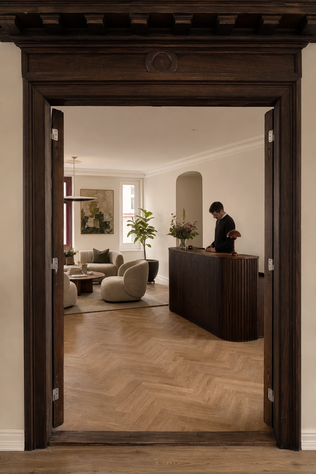A welcoming boutique hotel lounge in Bergen